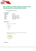 BIOL134 A002 Summer 2026&vert; Questions and Answers Latest Updated &lpar;Graded A&plus;&rpar;- American Military University