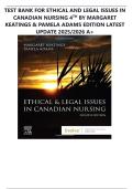 TEST BANK FOR ETHICAL AND LEGAL ISSUES IN CANADIAN NURSING 4TH EDITION LATEST UPDATE 2025&sol;2026 A&plus;