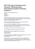 NUFT 202 exam 2-Questions And  Answers&vert; 100&percnt;Guaranteed  Pass&excl;&excl;Already Graded A&plus;&vert;Already  Graded A&plus; 
