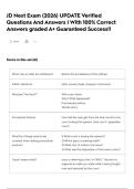 JD Next Exam &lpar;2026&rpar; UPDATE Verified Questions And Answers &vert; With 100&percnt; Correct Answers graded A&plus; Guaranteed Success&excl;&excl;