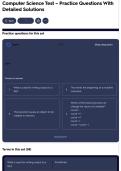 Computer Science Test &ndash; Practice Questions With Detailed Solutions