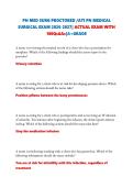 PN MED SURG PROCTORED &sol;ATI PN MEDICAL SURGICAL EXAM 2026-2027&vert; ACTUAL EXAM WITH 180Qs&As&vert;A&plus;GRADE
