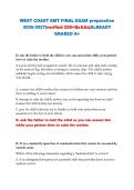 WEST COAST EMT FINAL EXAM preparation 2026-2027&vert;verified 250&plus;Qs&As&vert;ALREADY GRADED A&plus;