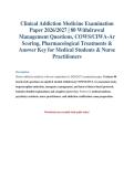 Addiction Medicine Exam 2026-2027&colon; 80 Clinical Questions & Answers
