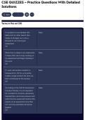 CSE QUIZZES &ndash; Practice Questions With Detailed Solutions