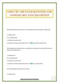 4A051 CDC URE EXAM QUESTIONS AND ANSWERS 100&percnt; PASS 2026 EDITION