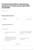 FC2 Advancement EXAM comprehensive questions and verified answers&vert; get it 100&percnt; ACCURATE&excl;&excl;