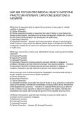 NUR 668 PSYCHIATRIC-MENTAL HEALTH CAPSTONE  PRACTICUM INTENSIVE CAPSTONE QUESTIONS &  ANSWERS 
