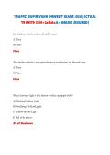TRAFFIC SUPERVISOR NEWEST EXAM 2026&vert;ACTUAL TB WITH 330&plus;Qs&As&vert;A&plus;GRADE ASSURED&vert;