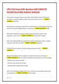 OPSY 5315 Exam 2026 Questions AND COMPLETE REVISED SOLUTIONS ALREADY AGRADED