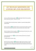 ACC 501 EXAM 1 QUESTIONS AND ANSWERS 100&percnt; PASS 2026 EDITION