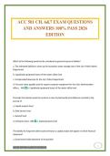 ACC 501 CH&period; 6&7 EXAM QUESTIONS AND ANSWERS 100&percnt; PASS 2026 EDITION