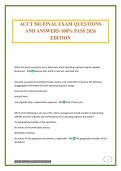 ACCT 501 FINAL EXAM QUESTIONS AND ANSWERS 100&percnt; PASS 2026 EDITION