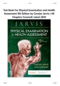 Test Bank For Physical Examination and Health Assessment 9th Edition by Carolyn Jarvis &lpar; All Chapters Covered&rpar; Latest 2026