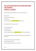 PGA LEVEL EXAM 2026 ACTUAL EXAM QUESTIONS AND ANSWERS