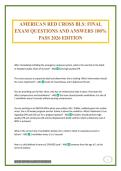AMERICAN RED CROSS BLS&colon; FINAL EXAM QUESTIONS AND ANSWERS 100&percnt; PASS 2026 EDITION