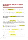 PSYCH 1000 ROLLINS FINAL EXAM 2026 QUESTIONS AND COMPLETE