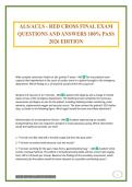 ALS&sol;ACLS - RED CROSS FINAL EXAM QUESTIONS AND ANSWERS 100&percnt; PASS 2026 EDITION