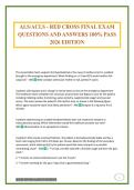 ALS&sol;ACLS - RED CROSS FINAL EXAM QUESTIONS AND ANSWERS 100&percnt; PASS 2026 EDITION