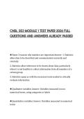 CNSL 503 MODULE 1 TEST PAPER 2026 FULL QUESTIONS AND ANSWERS ALREADY PASSED