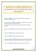 APHUG CH&period; 10 AGRICULTURE EXAM QUESTIONS AND ANSWERS 100&percnt; PASS 2026 EDITION