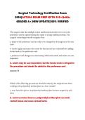 Surgical Technology Certification Exam 2026&vert;ACTUAL EXAM PREP WITH 230&plus;Qs&As GRADED A&plus;&vert;NEW UPDATE&vert;100&percnt; VERIFIED