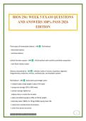 BIOS 256&colon; WEEK 5 EXAM QUESTIONS AND ANSWERS 100&percnt; PASS 2026 EDITION
