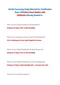 Sterile Processing Study Material for Certification Exam 2026&vert;New Exam Update with 290Qs&As&vert;Already Graded A&plus;
