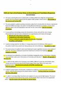 NUR 123 Test 2 Oral Review Notes on Hematology and Transfusion Responses