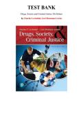 Test Bank for Drugs&comma; Society and Criminal Justice 5th Edition by Charles Levinthal&comma; Chapter 1-16 &vert; All Chapters