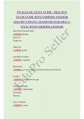 PTCB EXAM- STUDY GUIDE - PRACTICE EXAM&vert; GUIDE WITH VERIFIED ANSWERS &lpar;2026&sol;2027 UPDATE&rpar; &vert; RASMUSSEN&vert;GRADED A&plus; FINAL WITH VERIFIED ANSWERS
