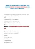 CNA STATE EXAM PRACTICE QUESTIONS  AND ANSWERS&vert;NEWEST 130 EXAM  PREP QS&AS  2026-2027&vert;ALREADY GRADED A&plus;