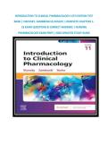INTRODUCTION TO CLINICAL PHARMACOLOGY 11TH EDITION TEST BANK &vert; VISOVSKY&comma; ZAMBROSKI & HOSLER &vert; COMPLETE CHAPTERS 1-23 EXAM QUESTIONS & CORRECT ANSWERS &vert; NURSING PHARMACOLOGY EXAM PREP &vert; 2026 UPDATED STUDY GUIDE
