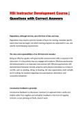 HSI Instructor Development Course &vert; Questions with Correct Answers