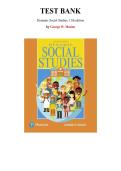 Test Bank for Dynamic Social Studies&comma; 11th edition by George W&period; Maxim&comma; Chapter 1-13 &vert; All Chapters