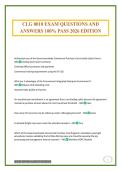 CLG 0010 EXAM QUESTIONS AND ANSWERS 100&percnt; PASS 2026 EDITION