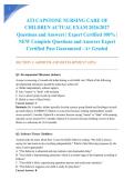 ATI CAPSTONE NURSING CARE OF CHILDREN ACTUAL EXAM 2026&sol;2027 Questions and Answers &vert; Expert Certified 100&percnt; &vert; NEW Complete Questions and Answers Expert Certified Pass Guaranteed - A&plus; Graded