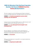 NURS 254 Maternity & Peds Final Exam Preparation Questions And Answers&vert;120QS&AS From Past Reviews&vert;Already Graded A&plus;