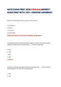 NATE EXAM PREP 2026&vert;100Qs&As&vert;NEWEST EXAM PREP WITH 100&percnt; VERIFIED ANSWERS
