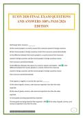 ECON 2030 FINAL EXAM QUESTIONS AND ANSWERS 100&percnt; PASS 2026 EDITION