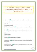 ECON 2030 EXAM 2 STERN EXAM QUESTIONS AND ANSWERS 100&percnt; PASS 2026 EDITION