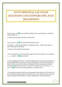 ECON 2030 FINAL LSU EXAM QUESTIONS AND ANSWERS 100&percnt; PASS 2026 EDITION