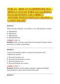 NURS 231 &sol; BIOD 331 Pathophysiology &ndash; Module 10 Exam &ndash; Portage Learning &ndash; Practice Questions with Correct Answers and Detailed Rationales LATEST UPDATE