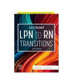 TEST BANK FOR LPN to RN Transitions 6th Edition by Lora Claywell ISBN&colon;978-0443105241 COMPLETE GUIDE ALLCHAPTERS COVERED WITH RATIONALES 100&percnt; VERIFIED A&plus; GRADE ASSURED&excl;&excl;&excl;&excl;&excl;NEW LATEST UPDATE&excl;&excl;&excl;&excl;&excl;