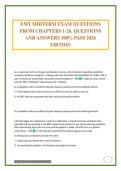 EMT MIDTERM EXAM QUESTIONS FROM CHAPTERS 1-26&period; QUESTIONS AND ANSWERS 100&percnt; PASS 2026 EDITION