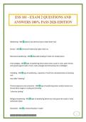 ESS 101 - EXAM 2 QUESTIONS AND ANSWERS 100&percnt; PASS 2026 EDITION