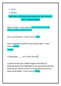 Medication Administration Questions And Answers &sol; 100&percnt; Verified Solution