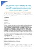 EPIC CLN251&sol;252 ACTUAL EXAM 2026&sol;2027 Expert Certified Questions and Answers &vert; Already Graded A&plus; &vert; 100&percnt; Pass Complete Questions and Answers Expert Certified Pass Guaranteed - A&plus; Graded