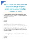 EPIC CLN251&sol;252 ACTUAL EXAM 2026&sol;2027 Expert Certified Questions and Answers &vert; Already Graded A&plus; &vert; 100&percnt; Pass Complete Questions and Answers Expert Certified Pass Guaranteed - A&plus; Graded