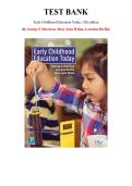 Test Bank for Early Childhood Education Today&comma; 15th edition by George S Morrison&comma; Chapter 1-15 &vert; All Chapters